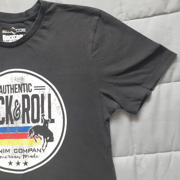 Rock & Roll Denim Unisex Graphic Tee  Retro Rodeo Design - Picture 3 of 6